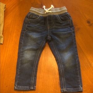Cat & Jack Blue Jeans with Gray Waistband